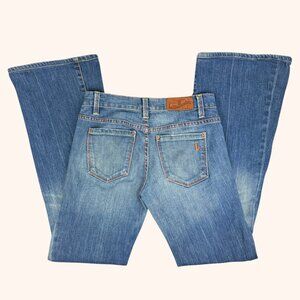 VINTAGE Retro 70's Landlubber Dark Wash Blue Denim Flare Wide Leg Jeans